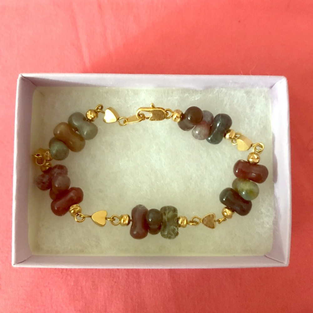 Multi-color jasper gemstone bracelet